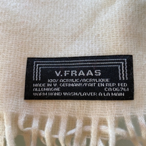V. Frass Scarf in White - Picture 2 of 3